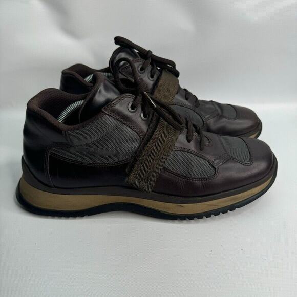 Prada Sport 90S‎ Hiking American Cup Leather Boots Vintage Size 9 - Picture 1 of 9